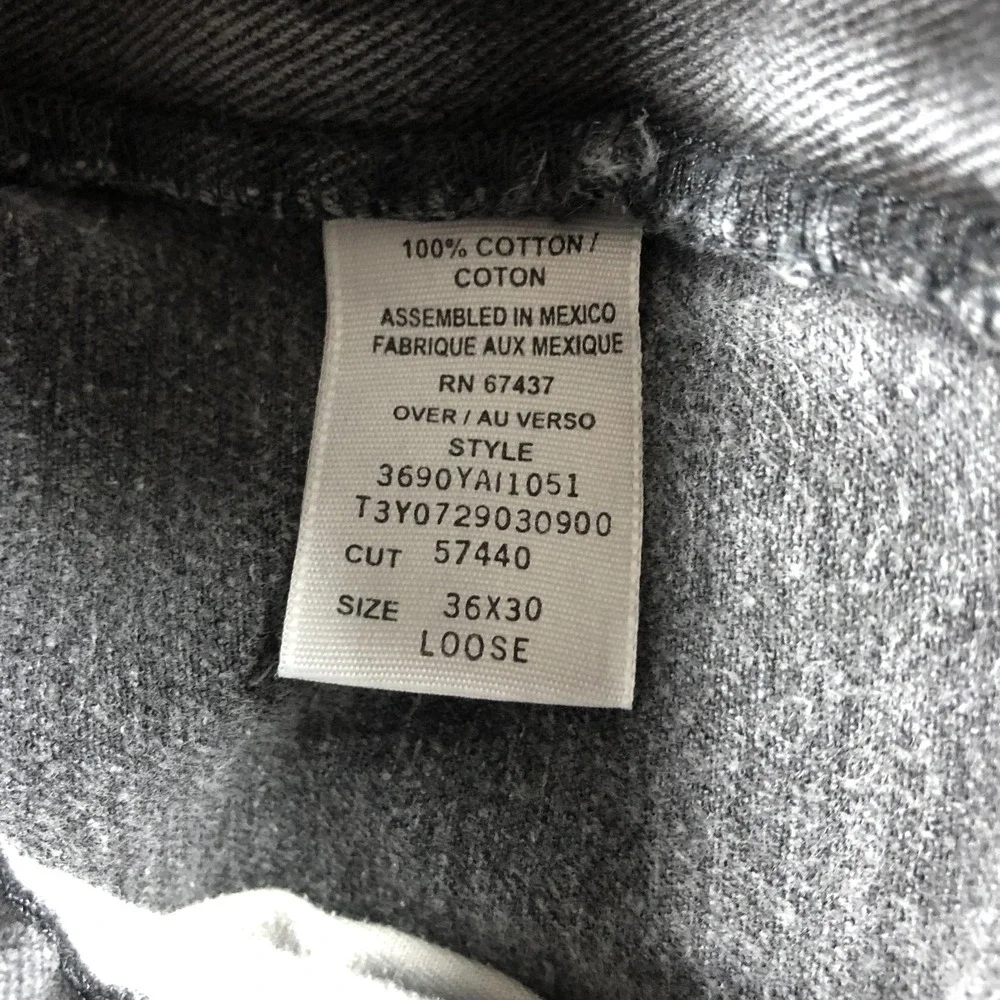 Polo Jeans Co‎ Loose Fit Jeans Mens 36x30 Gray Charcoal Straight